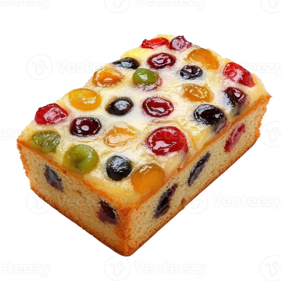 Fruit cake front view isolate on transparent background png