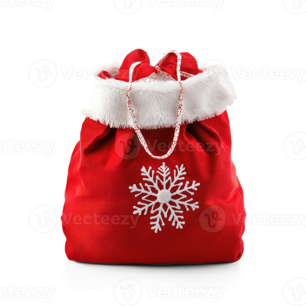 Santa Claus's bag isolate on transparent background png
