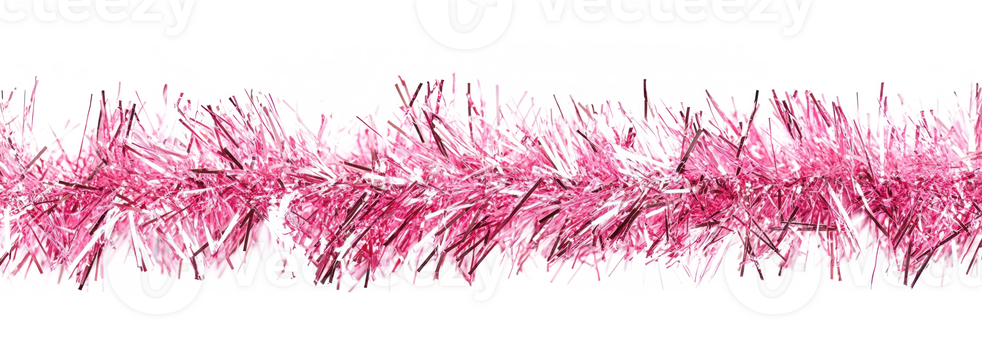 Pink tinsel isolate on transparent background png