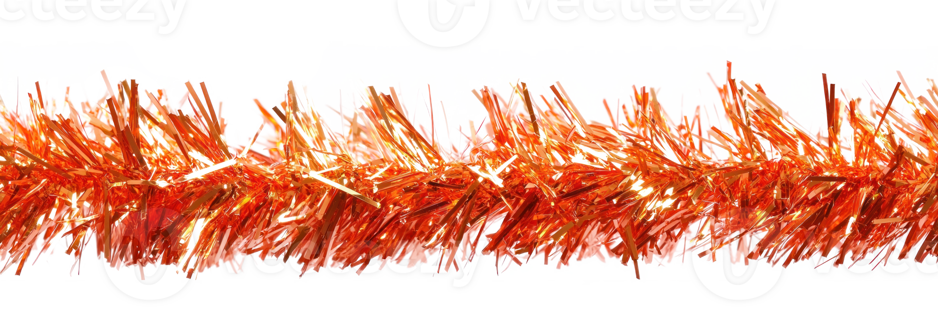 Orange tinsel isolate on transparent background png