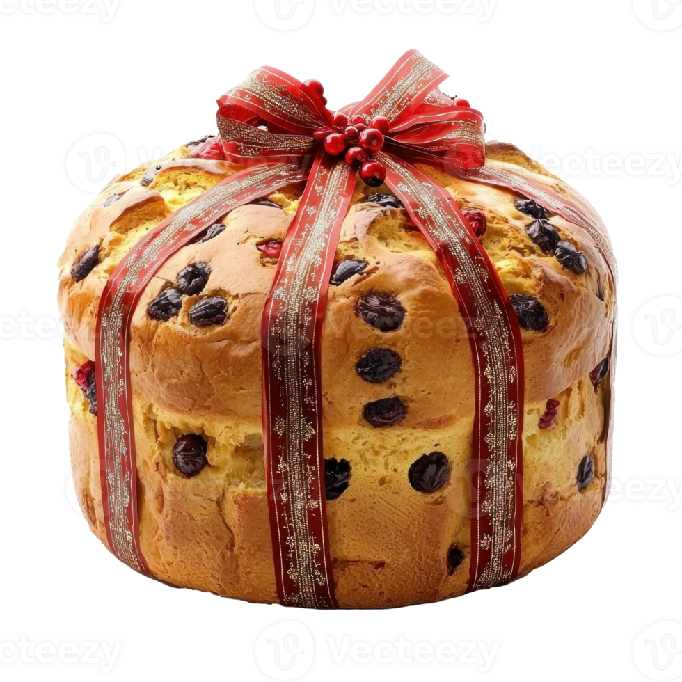 Christmas Panettone isolate on transparent background png