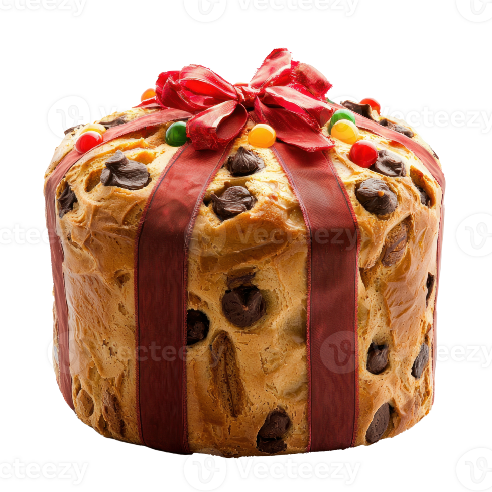 Panettone isolate on transparent background png