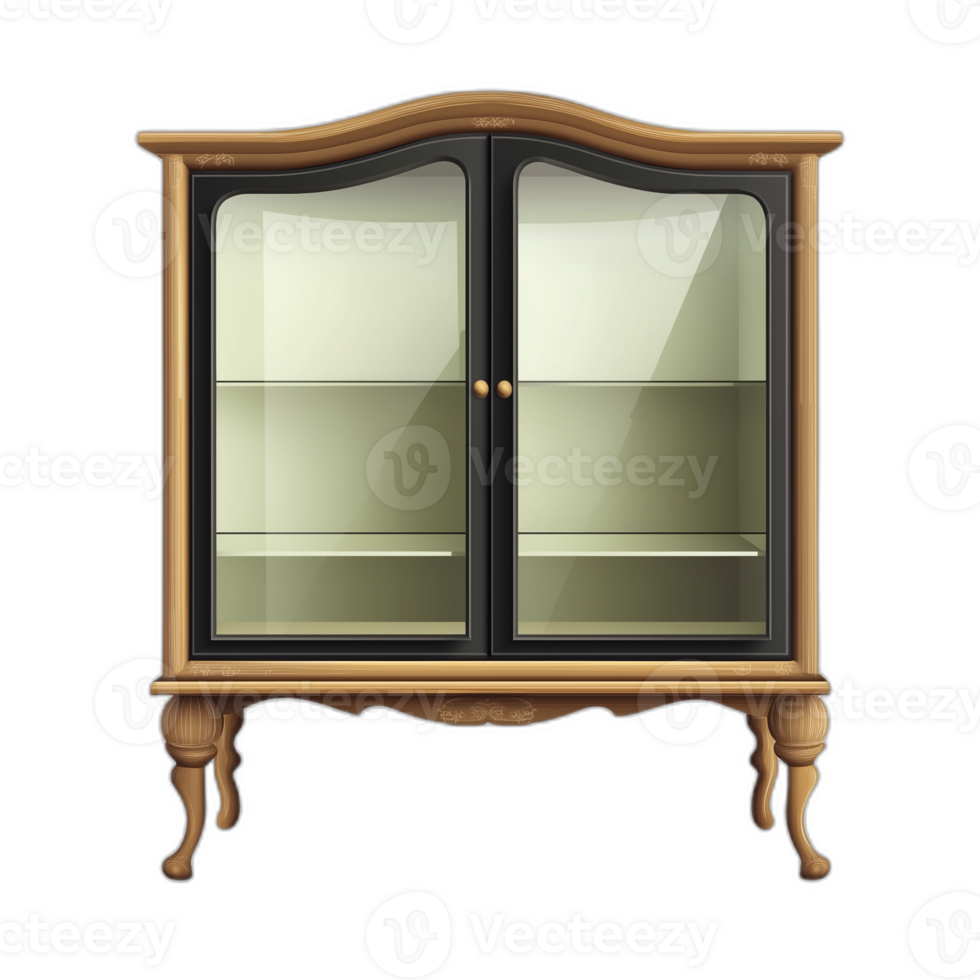 American Traditional Display cabinet Furniture piece, Furniture illustration png