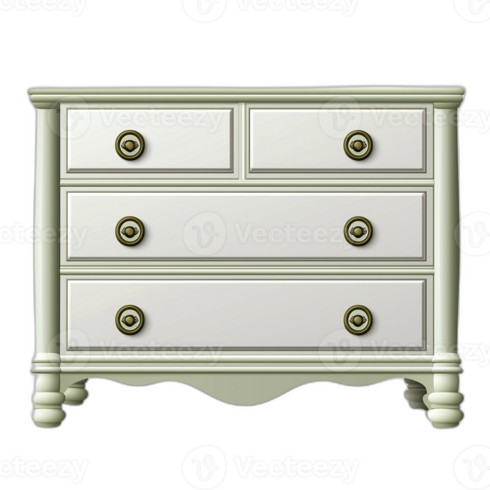 American Traditional Dresser Furniture piece, Furniture rendering png