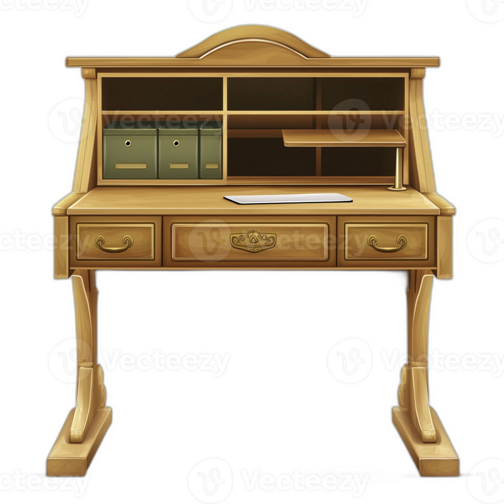 American Traditional Standing desk Furniture piece, Furniture design png
