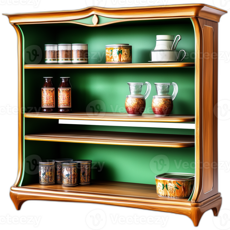 Art Deco Pantry shelving Furniture piece, Furniture aesthetics png