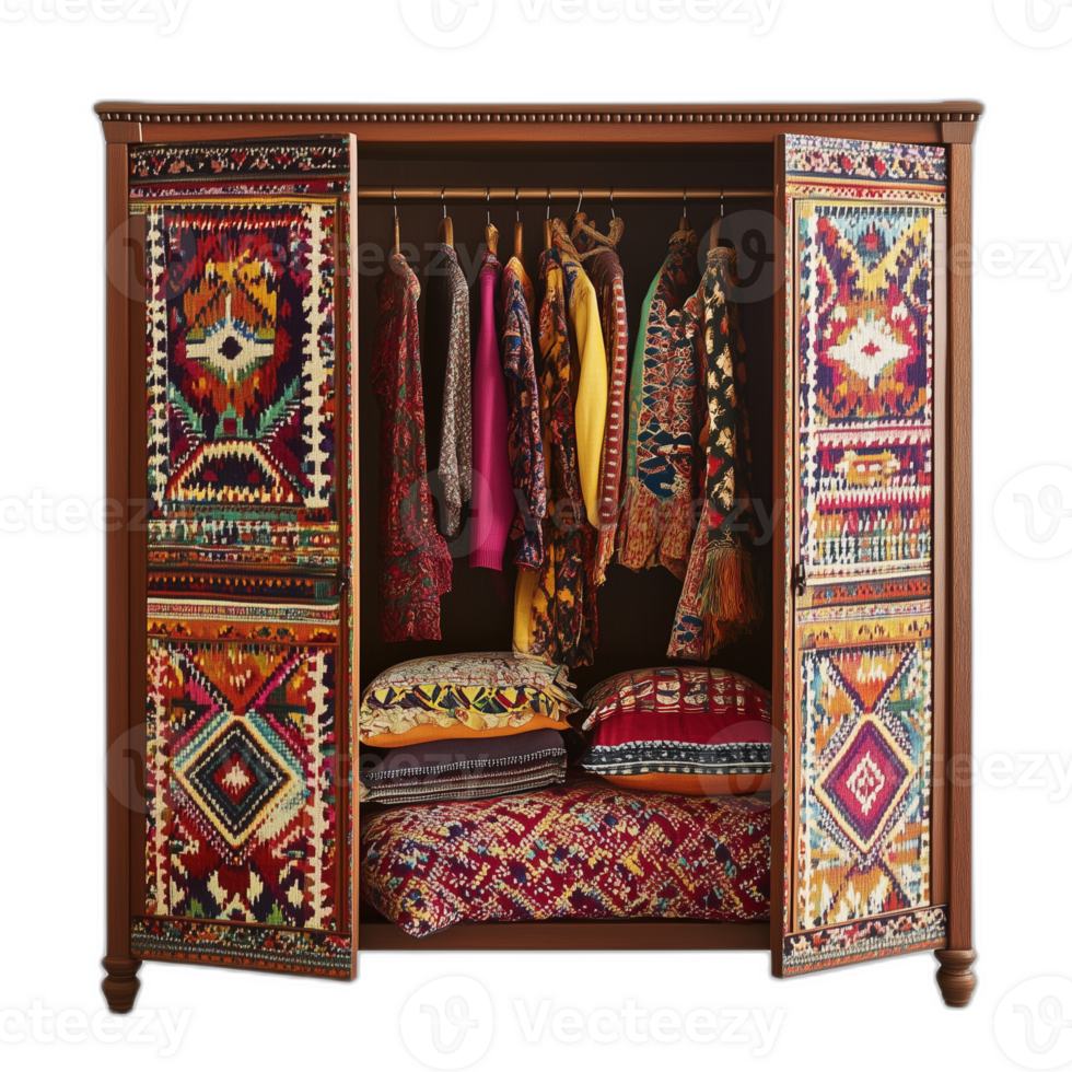 Bohemian Wardrobe Furniture piece, Furniture rendering png