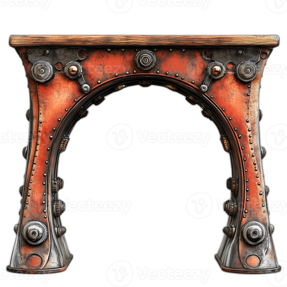 Steampunk Console table Furniture piece, Furniture design png