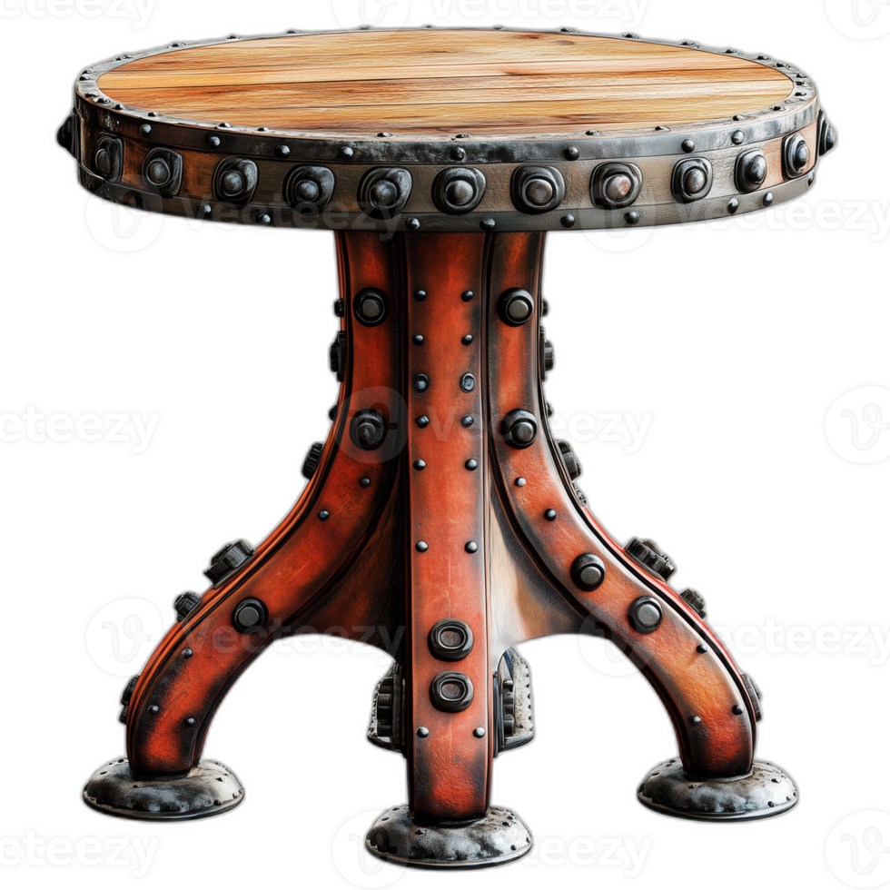 Steampunk Patio table Furniture piece, Furniture rendering png