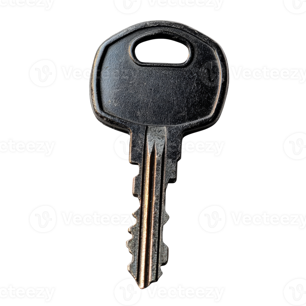 Unique black key with simple design and shape png