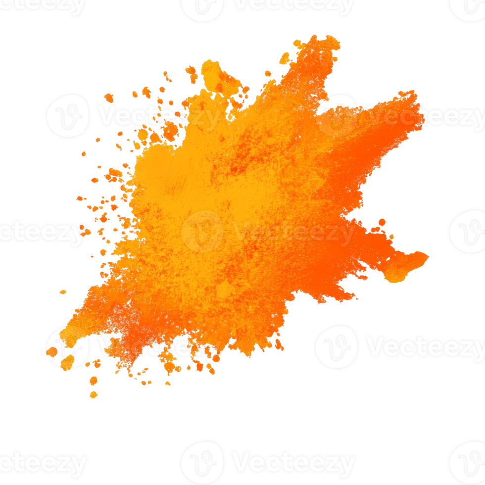 Orange splash on white background png