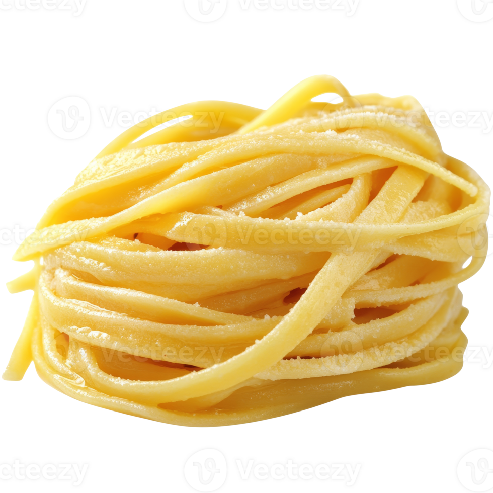 Fresh fettuccine awaits cooking png