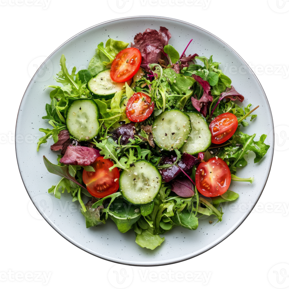Fresh salad with cherry tomatoes and cucumbers png