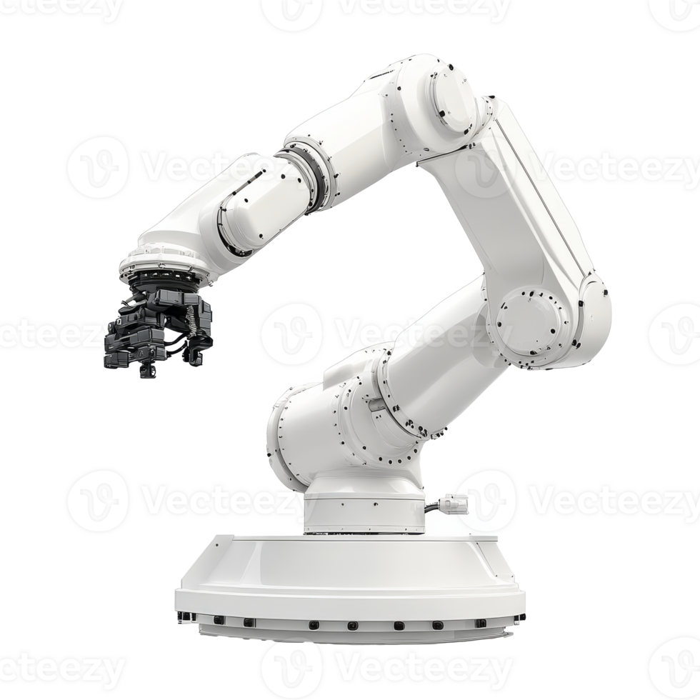 Robotic arm designed for precision automated tasks png
