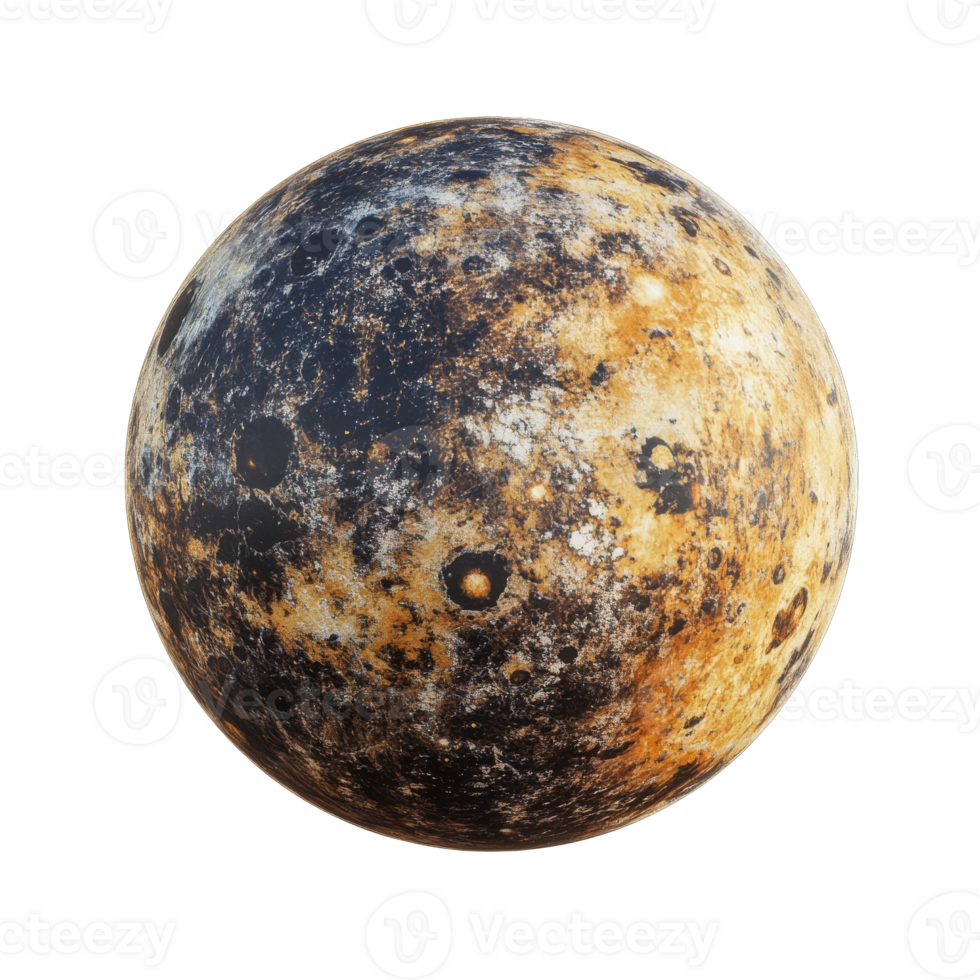 Mercury model highlighting surface details png