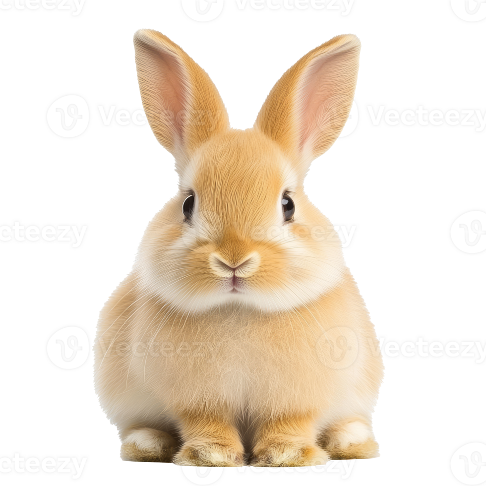 Fluffy rabbit on white background png