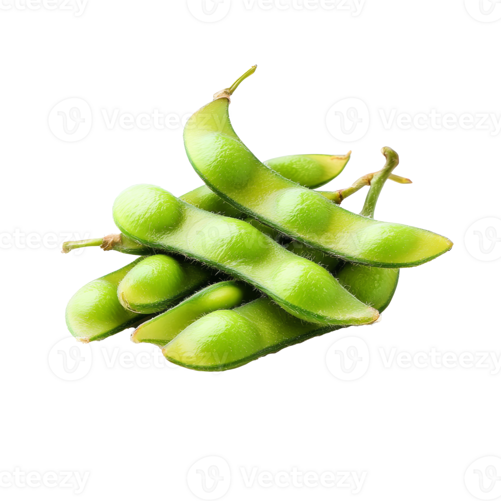 Fresh edamame pods ready for snacking or cooking png