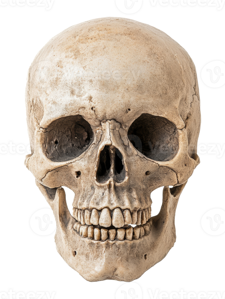 Detailed skull model for educational purposes png