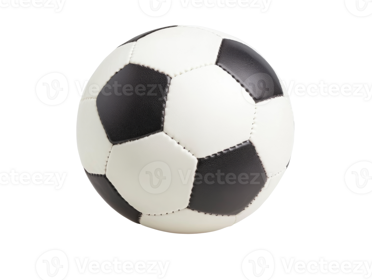 Black and white soccer ball on white png
