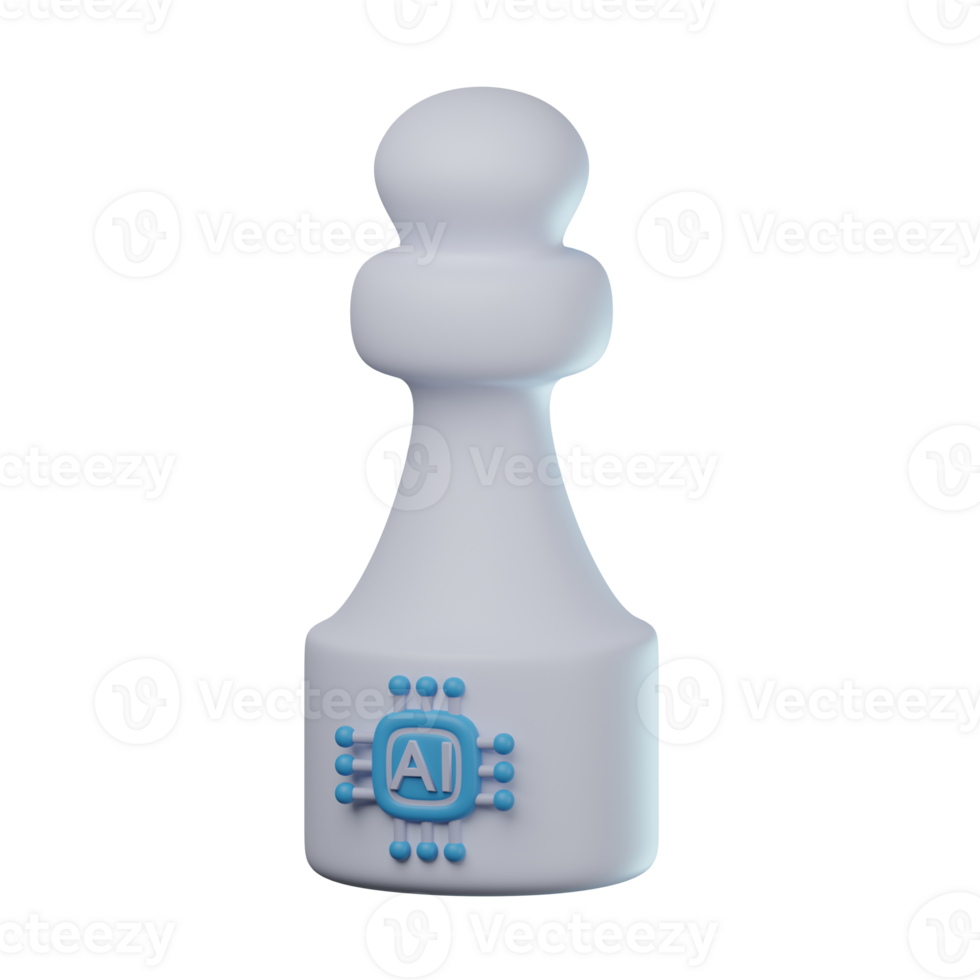 3D AI Chess Transparent Icon Illustration png