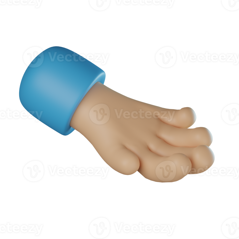 3D Ask Hand Gesture Transparent Icon Illustration png