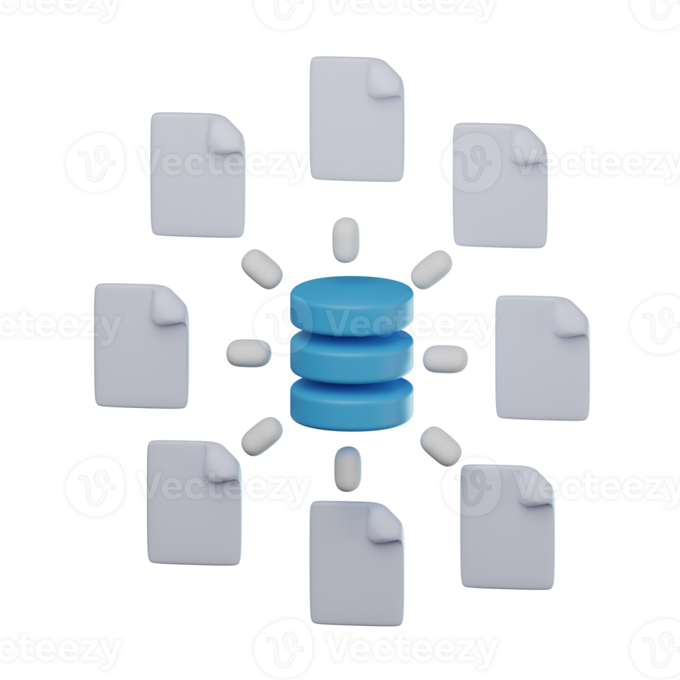 3D Big Data Transparent Icon Illustration png
