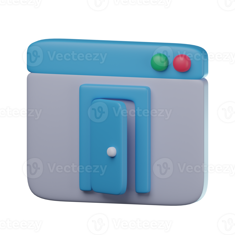 3D Backdoor Transparent Icon Illustration png