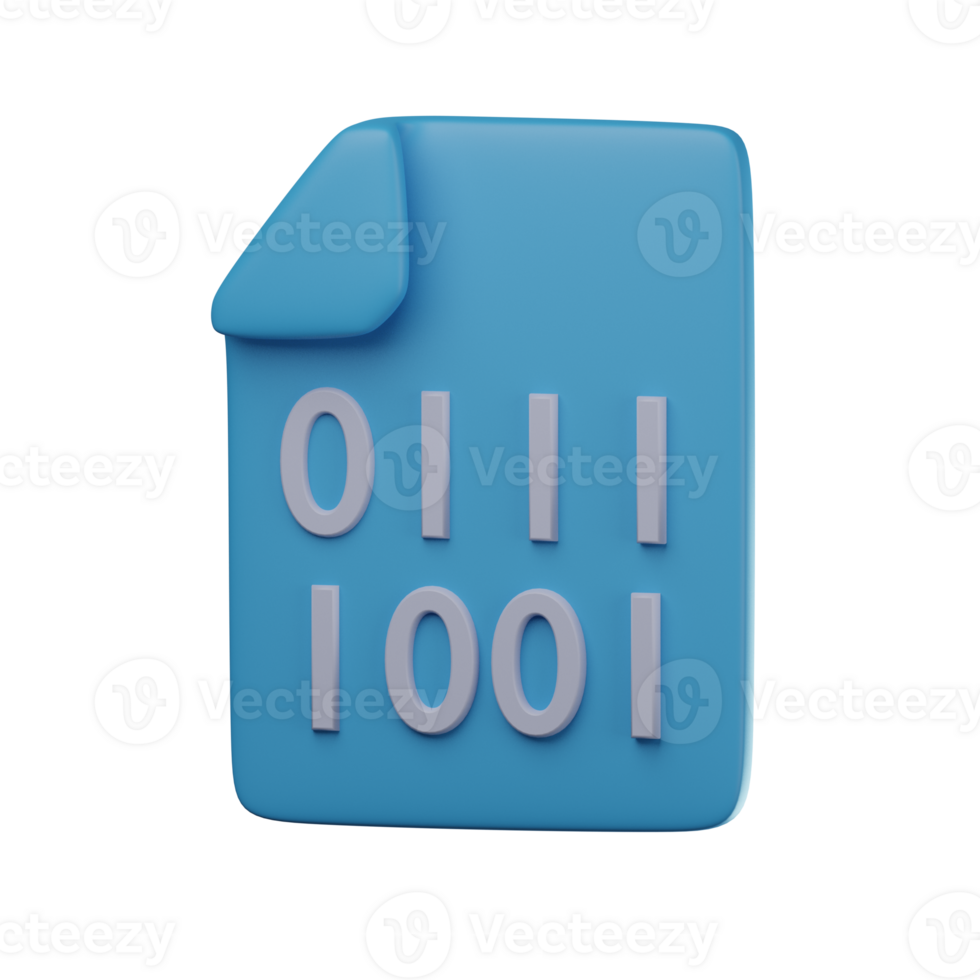 3D Binary Code Transparent Icon Illustration 52886073 PNG