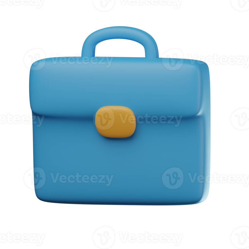3D Briefcase Transparent Icon Illustration png