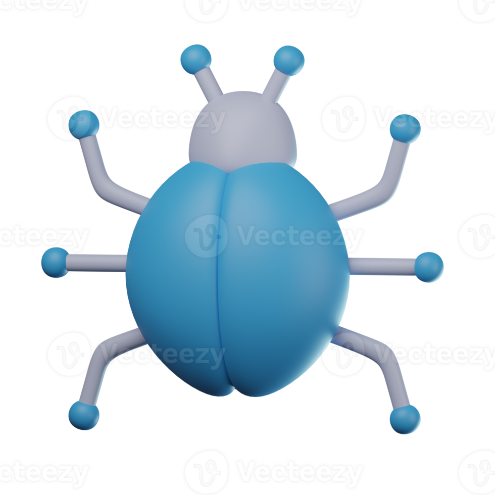 3D Bug Network Transparent Icon Illustration png