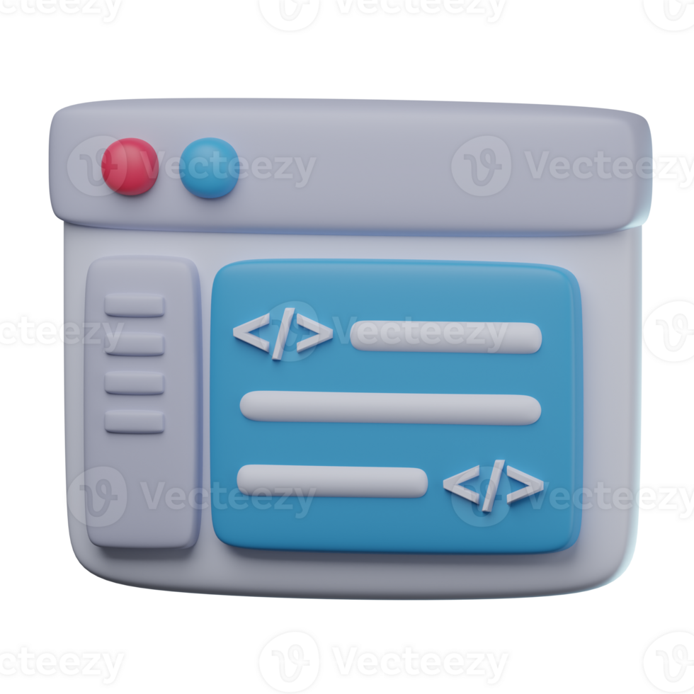 3D Code Editor Transparent Icon Illustration png