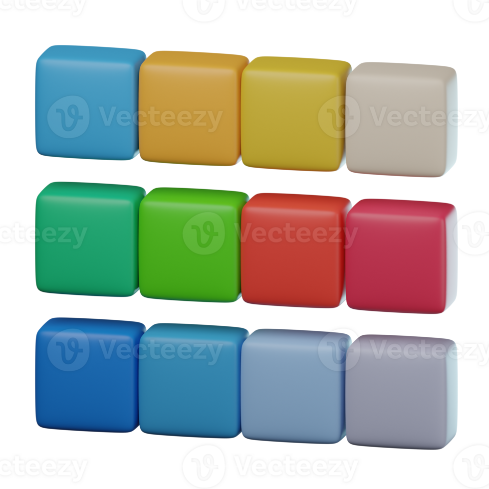 3D Color Palette Transparent Icon Illustration png