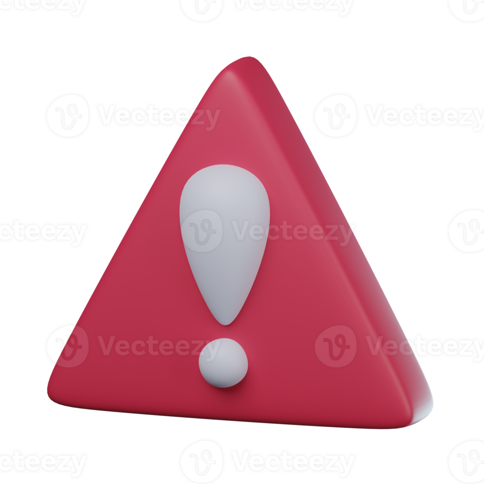 3D Danger Transparent Icon Illustration png