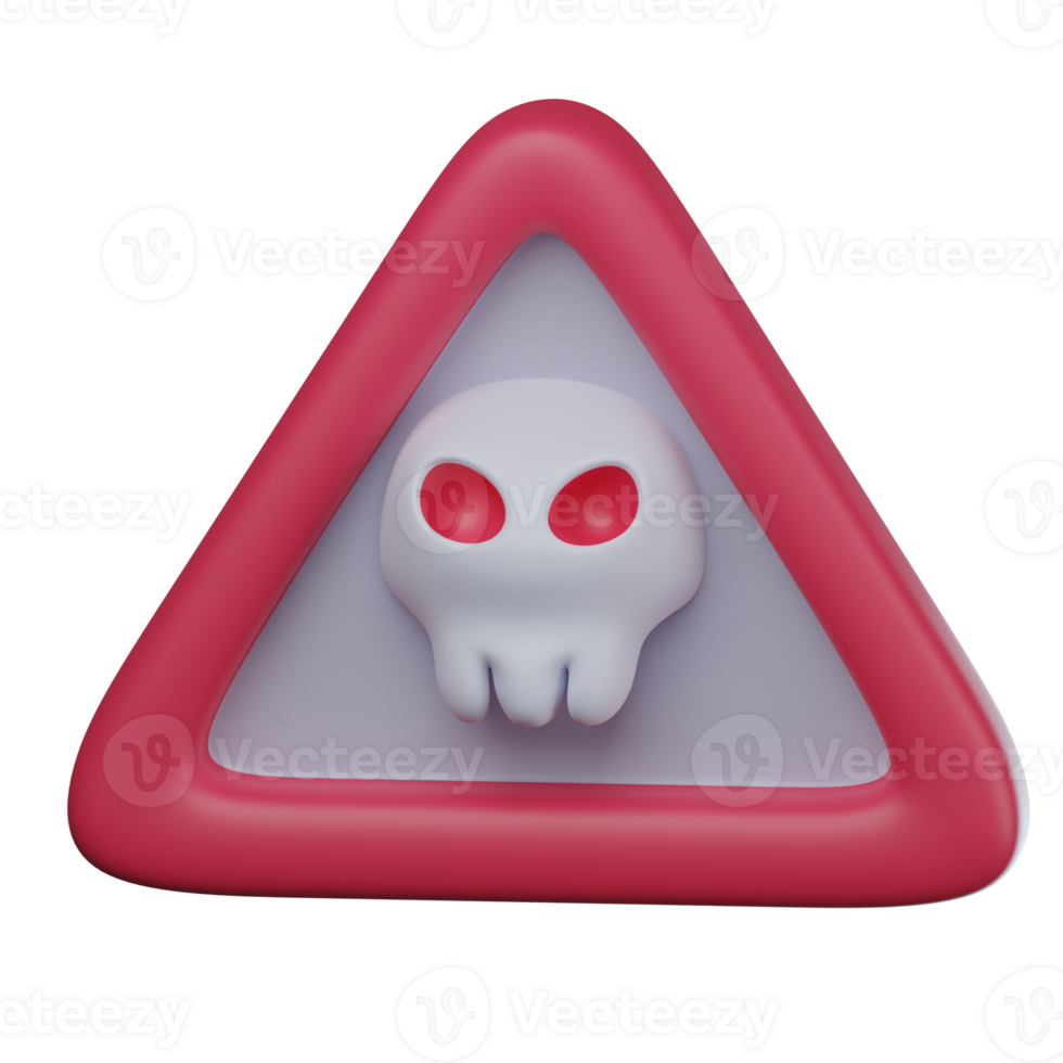3D Dangerous Network Transparent Icon Illustration png