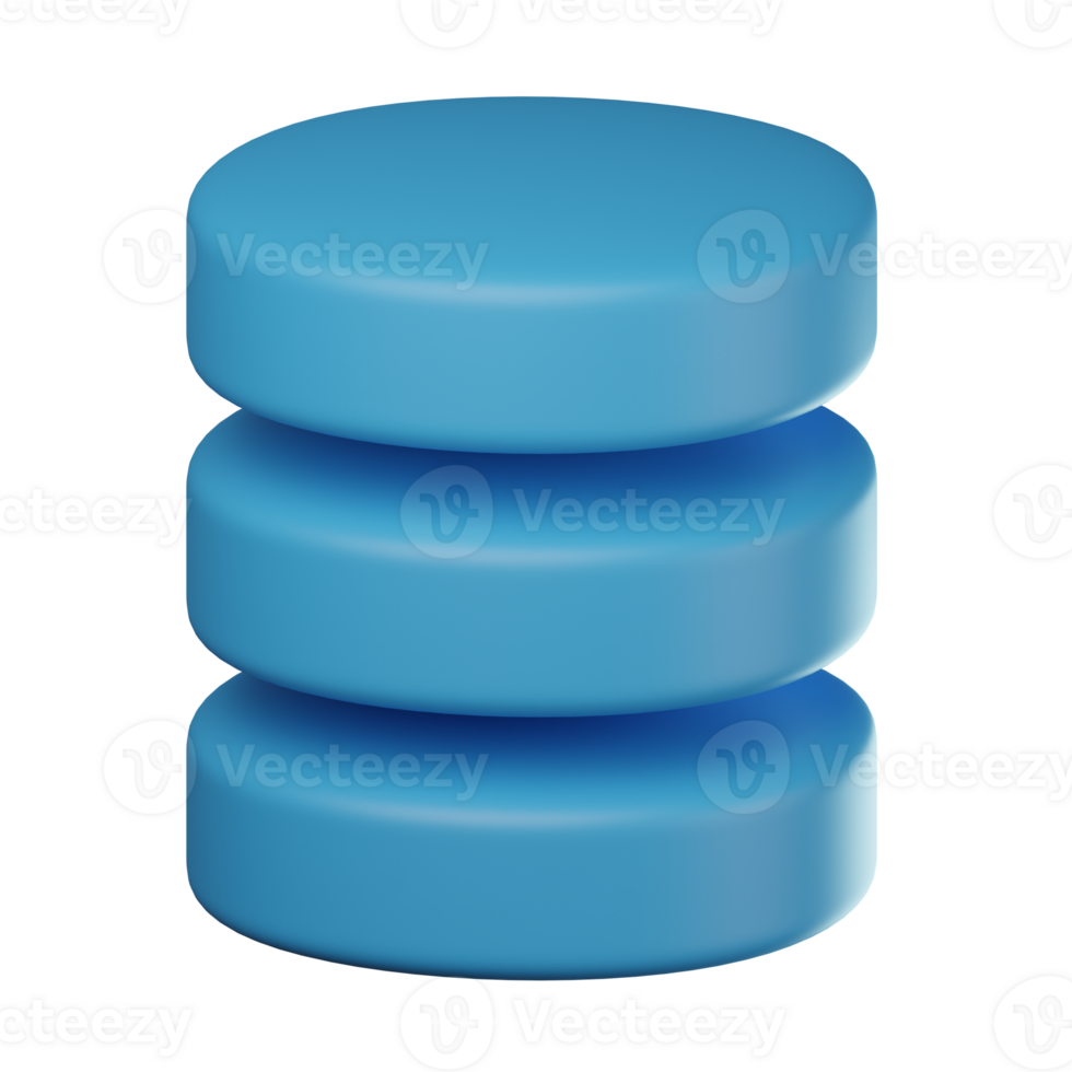 3D Database Transparent Icon Illustration png