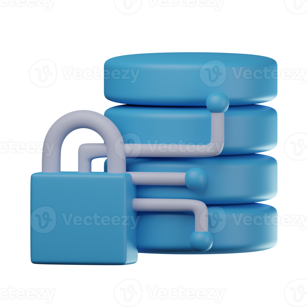 3D Data Encryption Transparent Icon Illustration png
