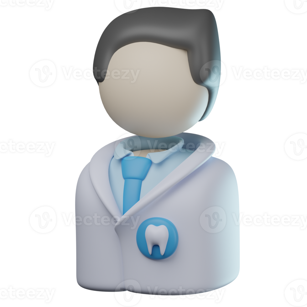 3D dentist Transparent Icon Illustration png