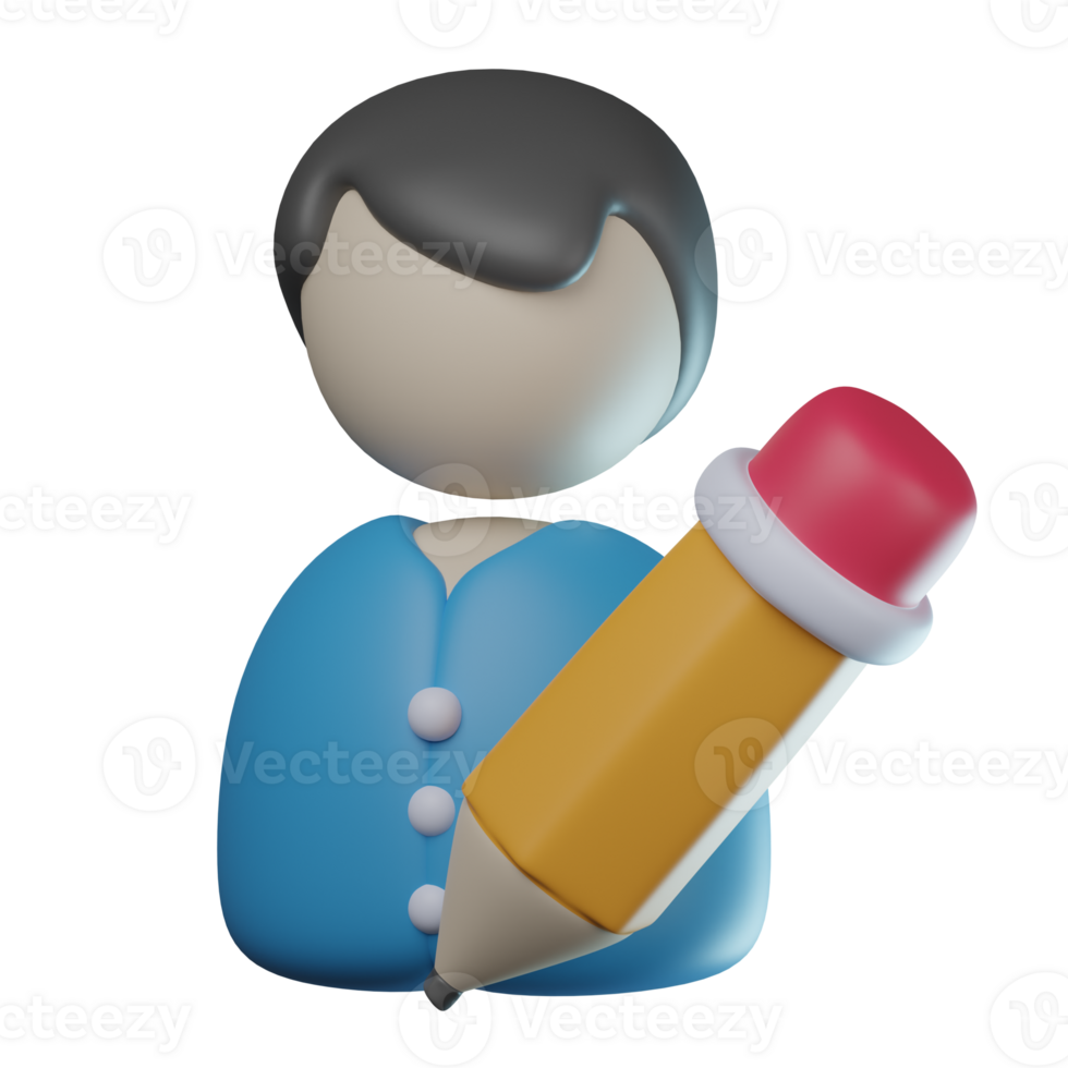 3D Designer Transparent Icon Illustration png