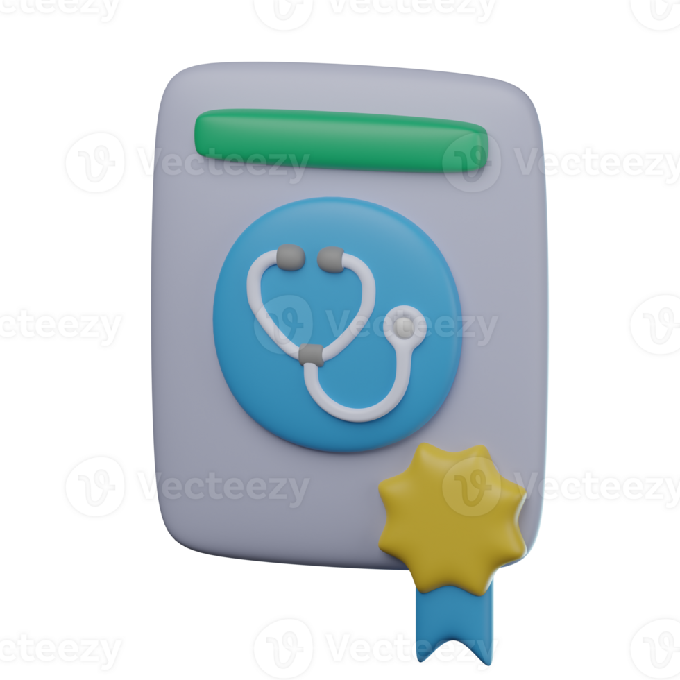 3D Doctor License Transparent Icon Illustration png