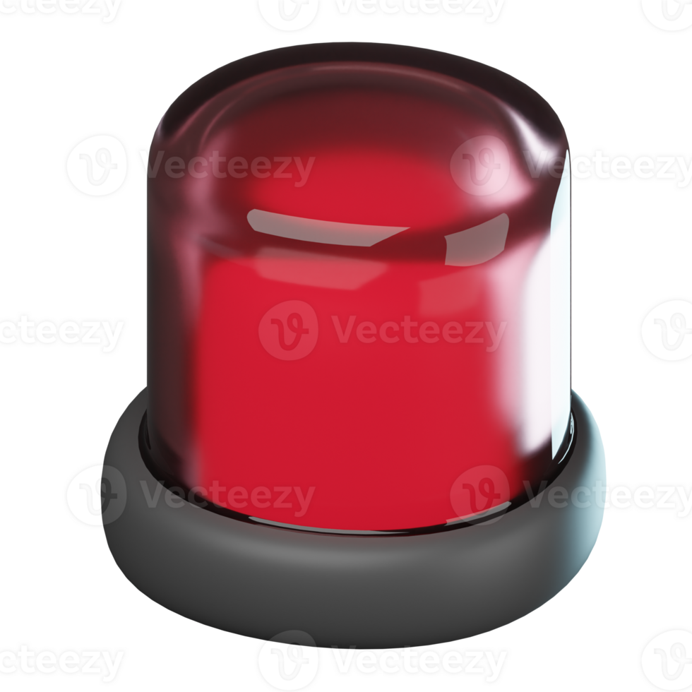 3D Emergency Siren Transparent Icon Illustration png