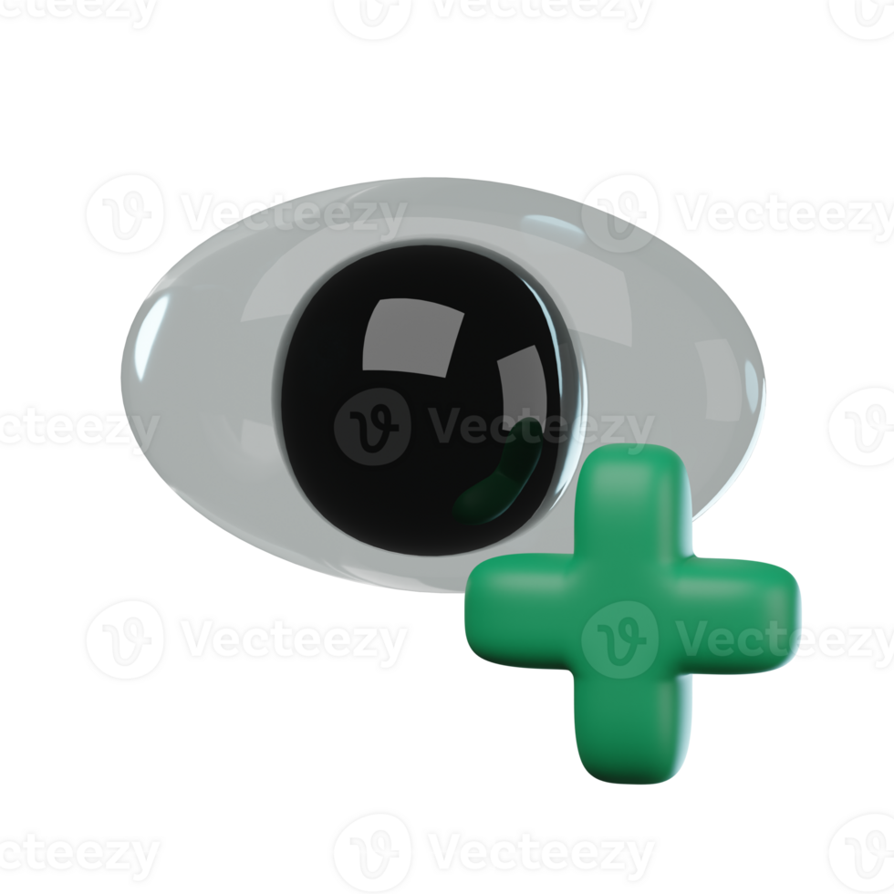 3D Eye Care Transparent Icon Illustration png