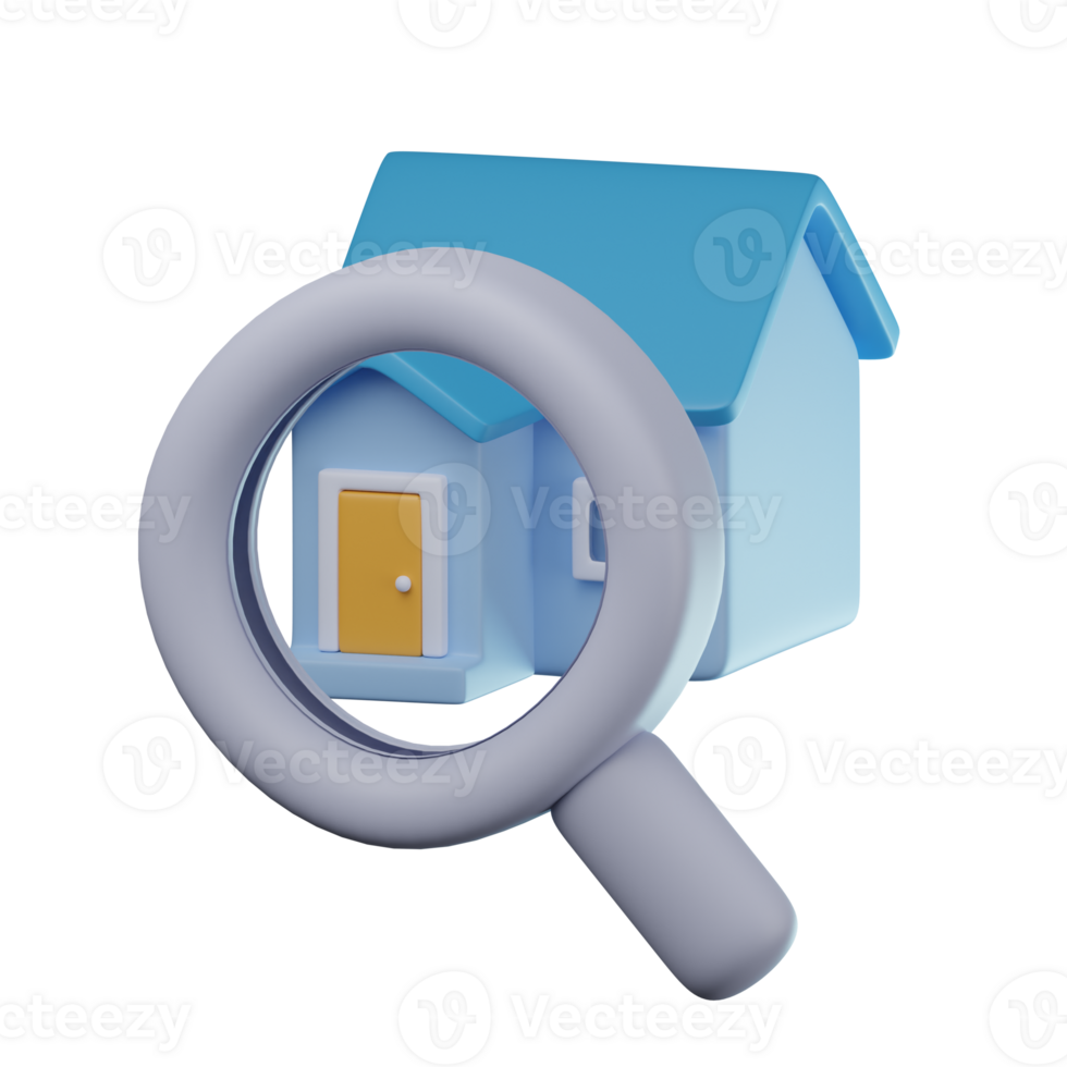 3D Finding Property Transparent Icon Illustration png