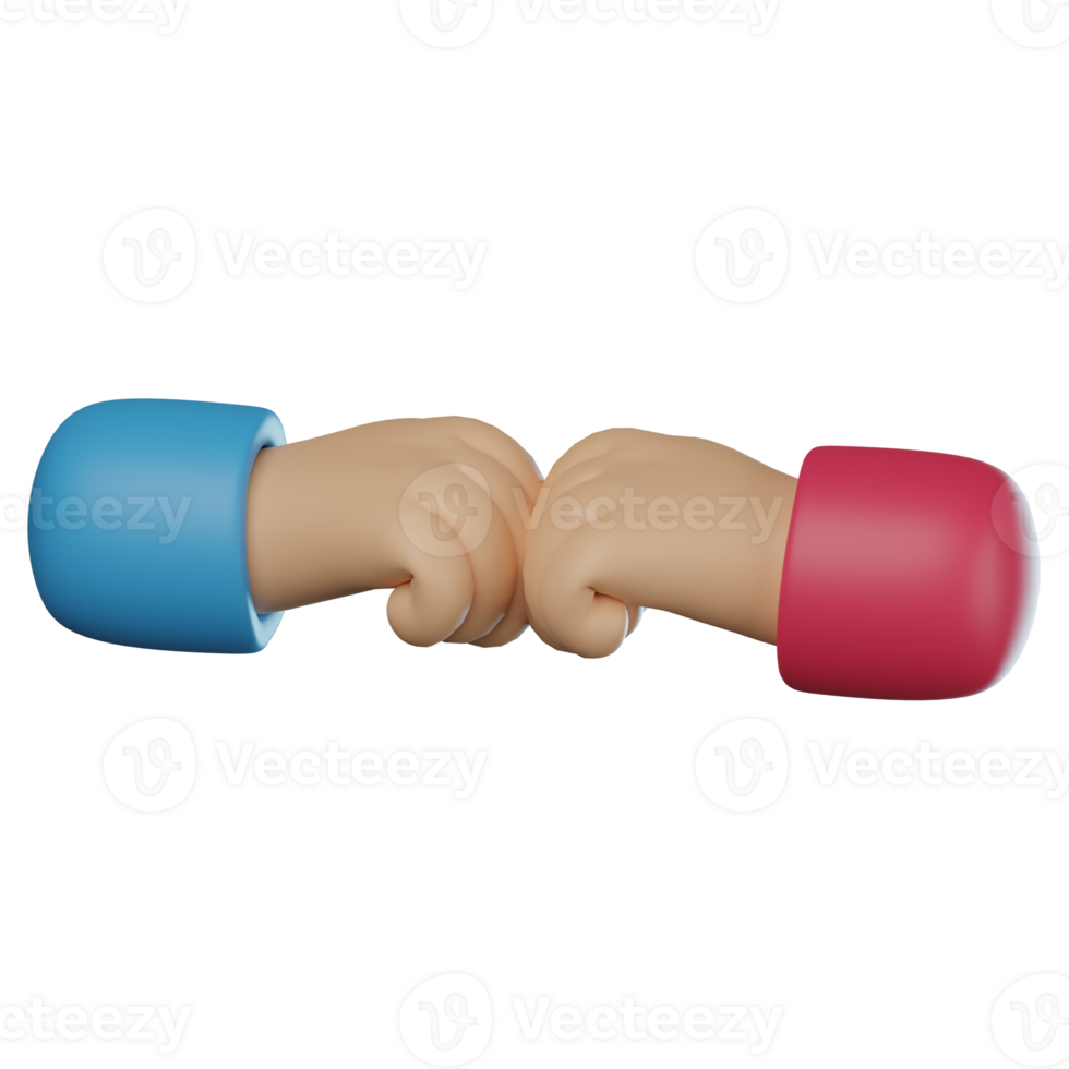 3D Fist Bump Hand Gesture Transparent Icon Illustration png