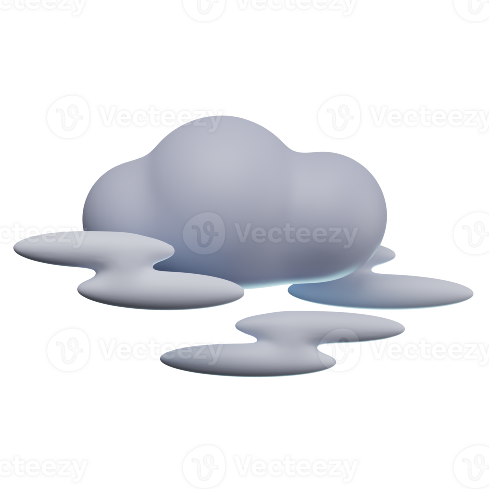 3D Foggy Weather Transparent Icon Illustration png