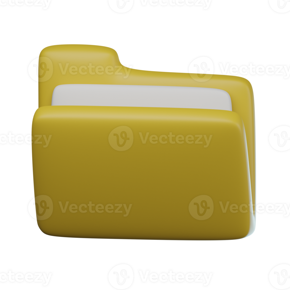 3D Folder Transparent Icon Illustration png