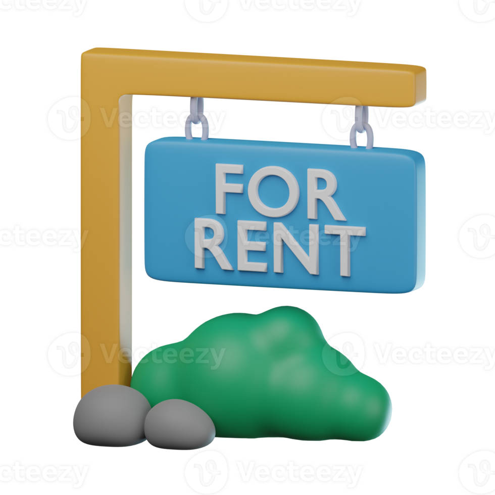 3D For Rent Transparent Icon Illustration png