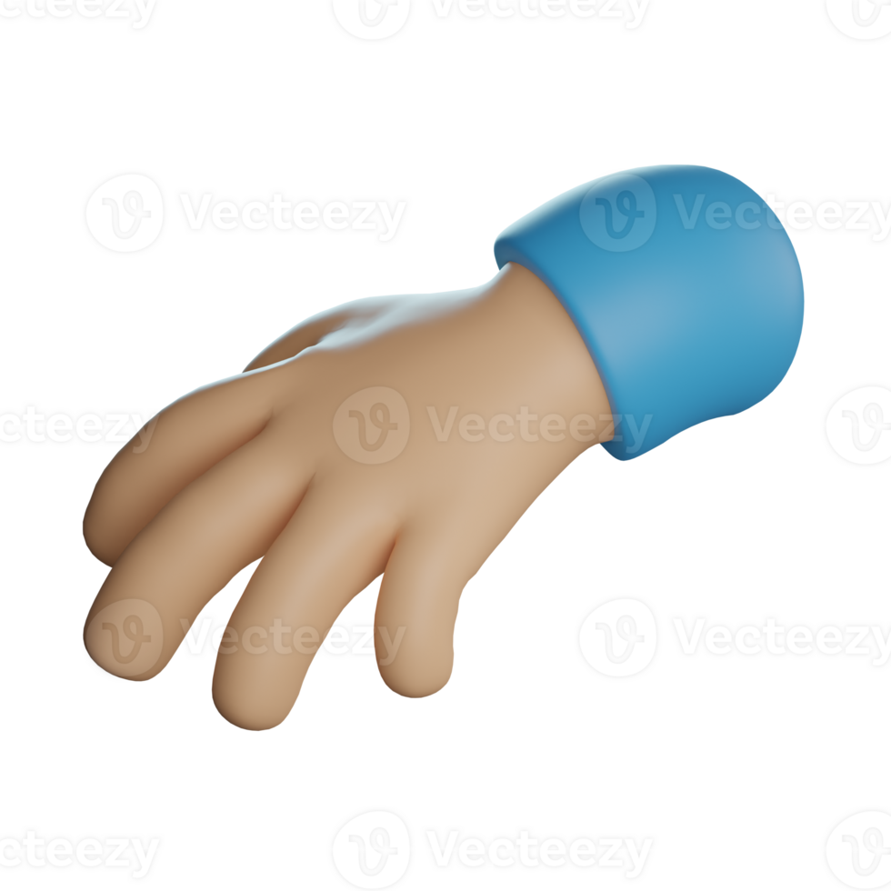 3D Give Hand Gesture Transparent Icon Illustration png