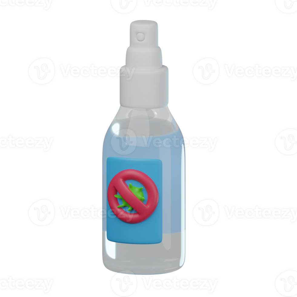 3D Hand Sanitizer Transparent Icon Illustration png