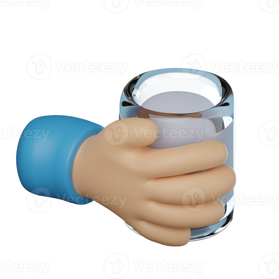 3D Hand Holding Drink Hand Gesture Transparent Icon Illustration png