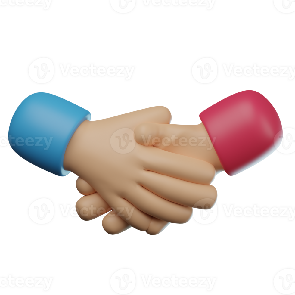 3D Handshake Hand Gesture Transparent Icon Illustration png